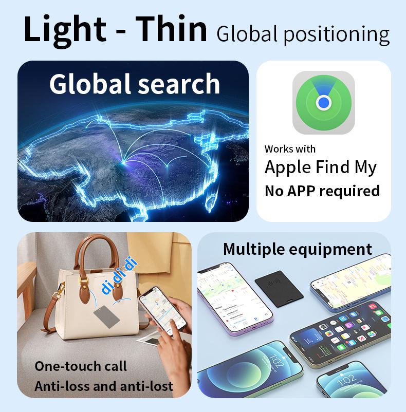 Wireless Charging Wallet with Global Positioning and Anti-Lost Tracker for Suitcases