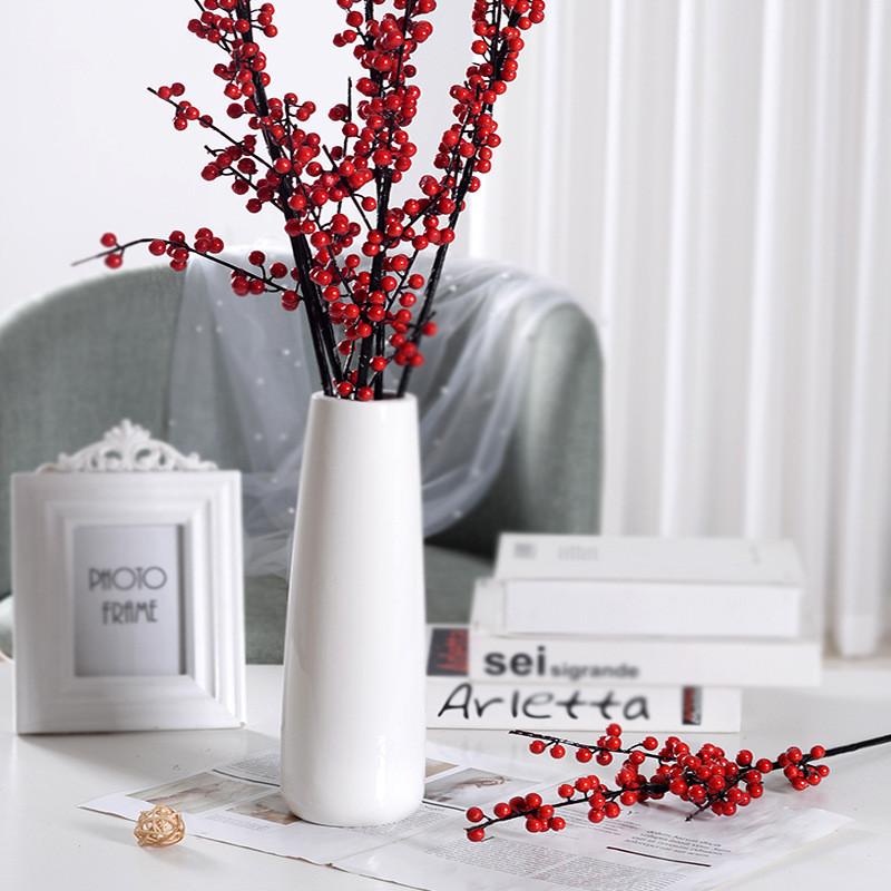 Chinensis Ilex Artificial Berries Rich Red Fruit Home Flowers Decoration
