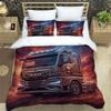 M-Man truck Set Biancheria da Letto Stampata Retrò set squisito di biancheria da letto copripiumino set piumone set biancheria da letto lusso regalo di compleanno