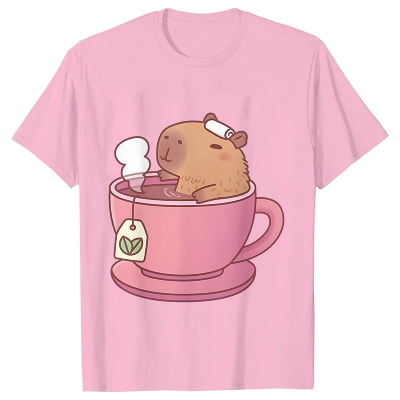Tops Grficos Blusa Feunisexina Ropa Esttica Moda Capybara Camiseta De Mujer Unisexga Casual Ropa Esttica Bonita