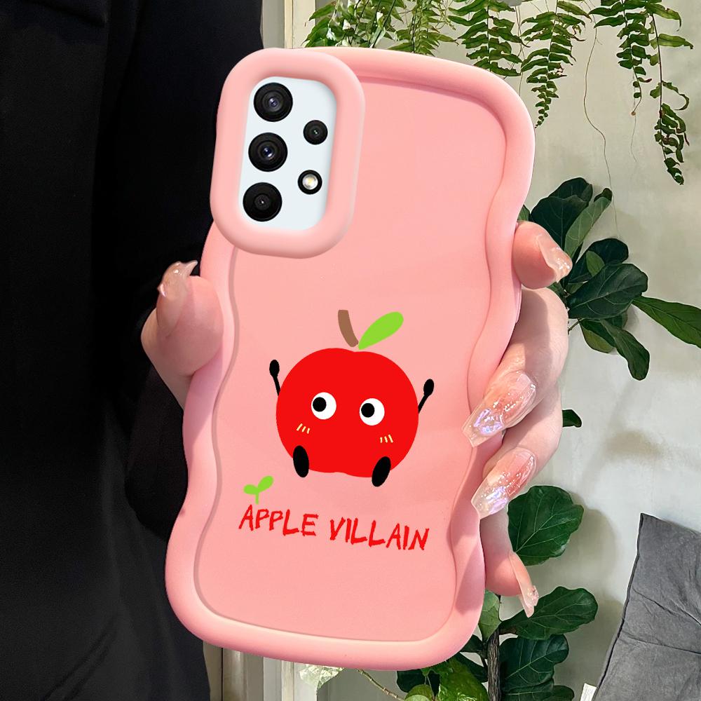 

Окрашенный узор Big Wave Edge Мягкий силиконовый материал Macaron чехол для телефона противоударный защитный резиновый чехол для Samsung Xiaomi Poco Redmi Redmi 14C 5G розовый