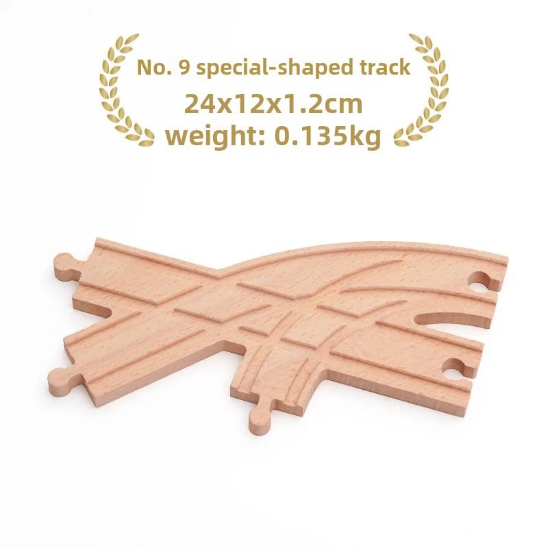 Wooden Small Track Train Toy Children's Set Magnetic Train Bulk Accessories Track K X Track Boy Birthday Toy Gift X10