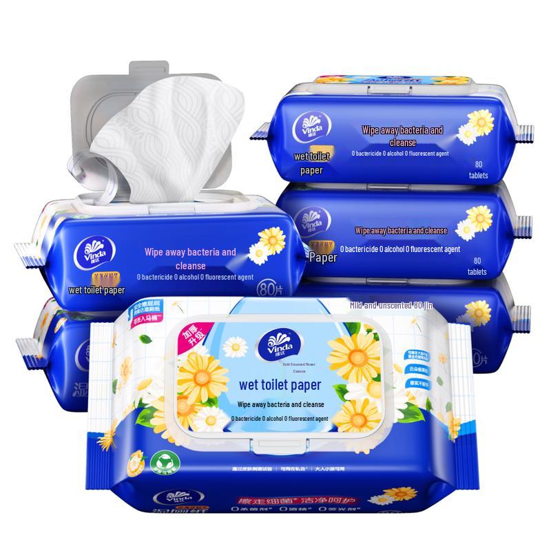 Vinda Spülbares feuchtes Toilettenpapier