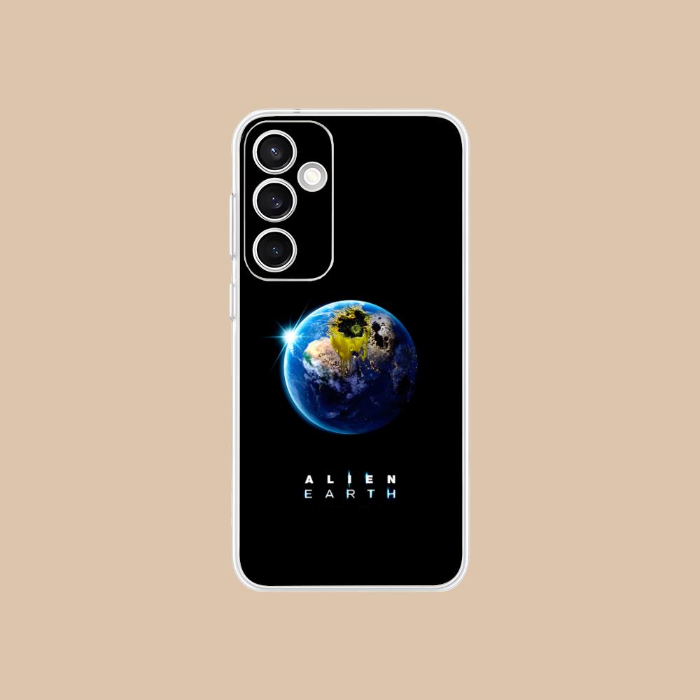 Alien Earth Mobile Cell Phone Case for Samsung Galaxy S25 S24 S23 S22 S21Plus FE Ultra Clear Colorful Cover Cover Pretty