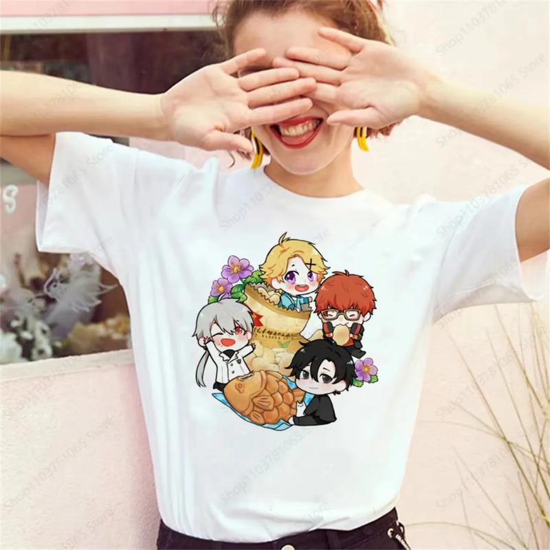 Camiseta Mystic Messenger Para Mujer Casual De Manga Corta S