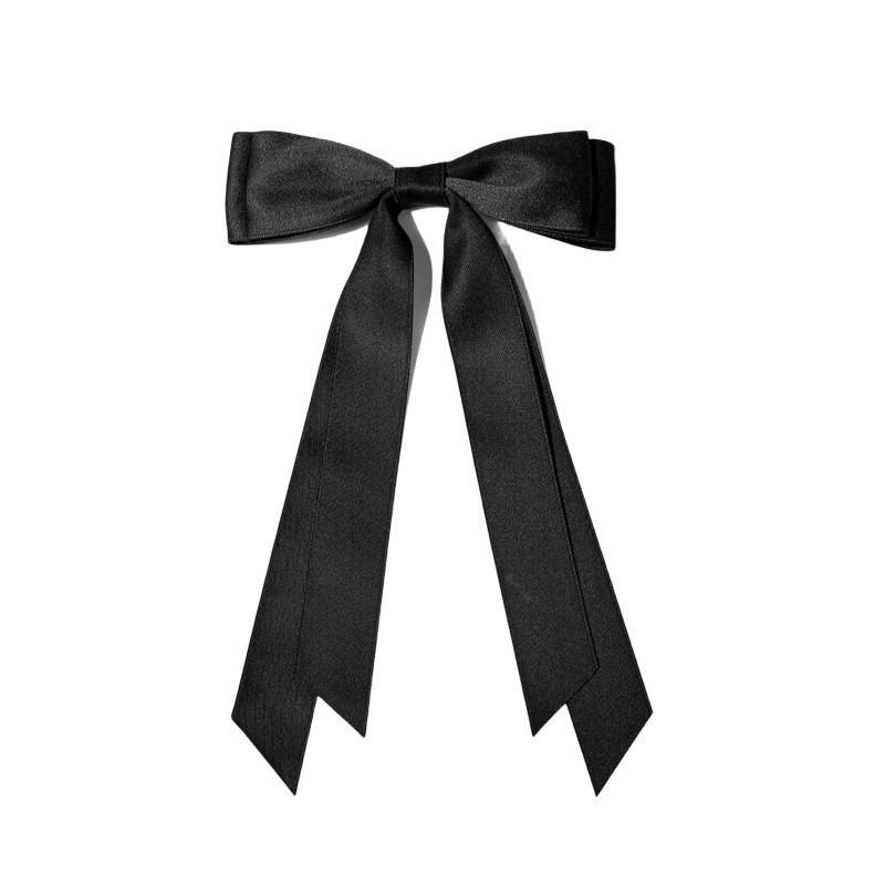 Sweet Double Layer Princess Bow Hair Clip with Long Trailing Ribbons