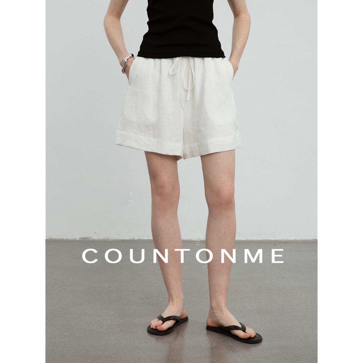

Comfortable Linen High-Waist Elastic Shorts for Daily Wear and Vacations Extra Large