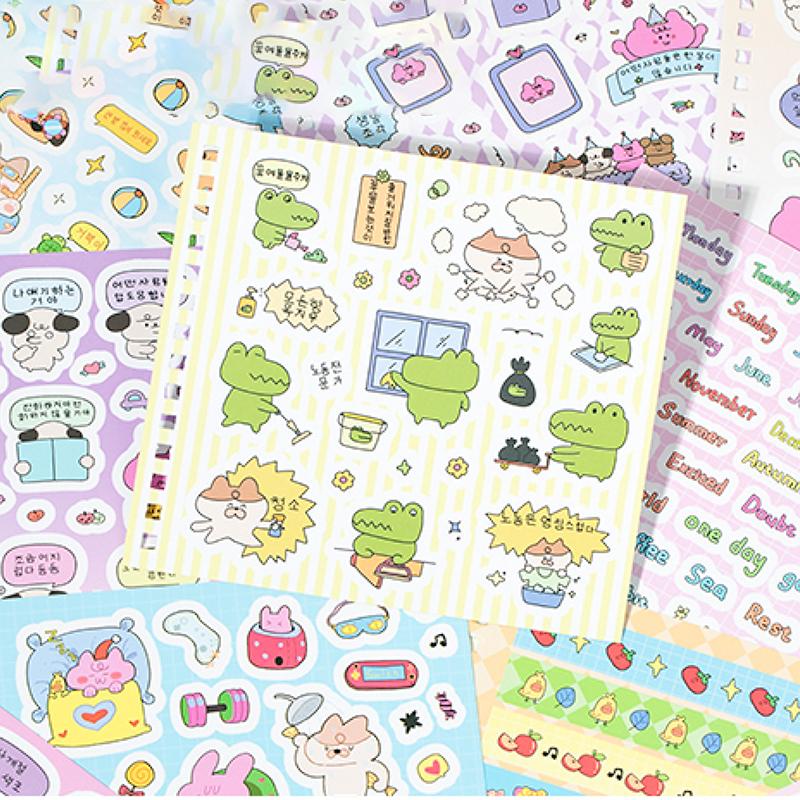 Mr. Paper 60sheets/bag Small Kawill Pet Diary Sticker Book DIY Handbook Scrapbook Phone Case Photo Frame Calendar