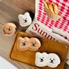 Adorable Ceramic Sauce Dish with Cute Dog & Bear Design - Single/Double Compartment Dip Bowl for Condiments, Snacks, Sushi, Soy