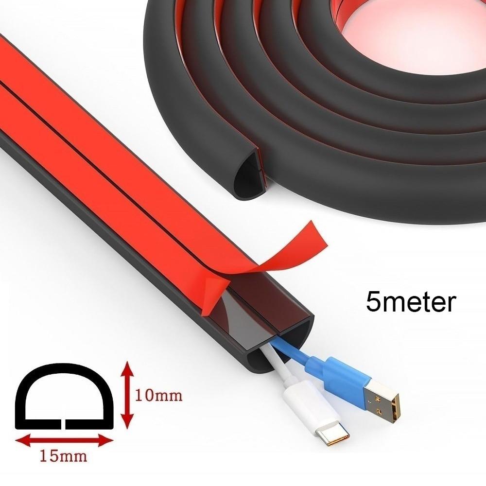 1/2/3/5meter Soft PVC Wire Cover Self-Adhesive Cable Management Protector Cord Hider  Wall Mounting