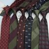 Retro Polka Dot and Stripe Men's Tie - 8cm Business Casual Korean Style Fashion Accessory