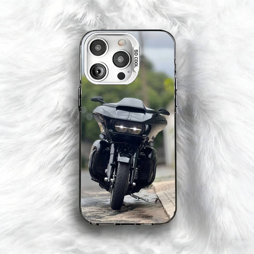 Classic Motorcycle S-Street G-Glide CVO Phone Case For iPhone 16 17 15 14 12 13 Pro Max Black Color Shockproof Cover