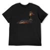 Eared Grebe Color Design T-Shirt Boys Animal Print Sweat Cotton Graphic Tees Men Clothings