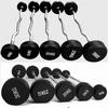 Fixed Rubber-Coated Barbell Set with Storage Rack