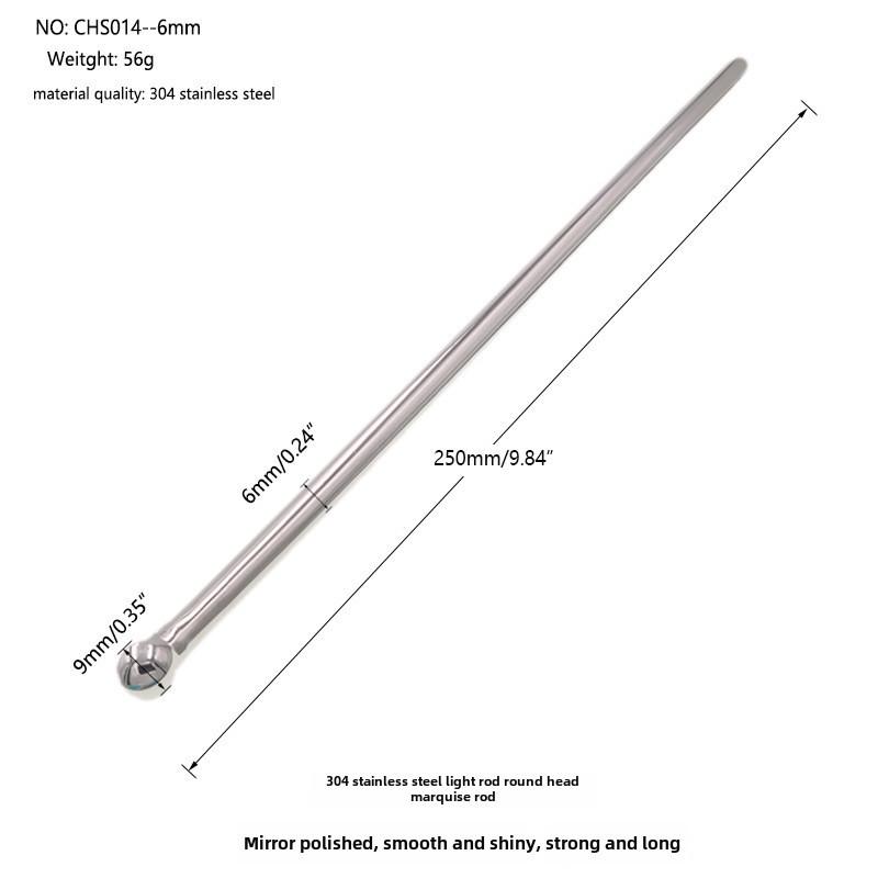 Extra langer Harnröhrenstab aus Edelstahl für Dehnung und Orgasmus 