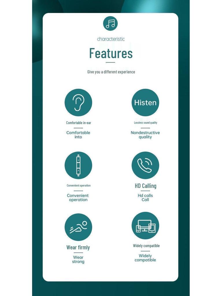 Compatible vivo X80/X80Pro In-Ear Type-C Earphone Cable with Microphone