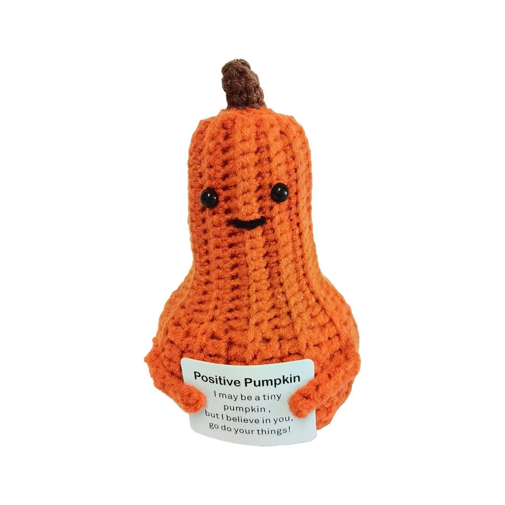 Handmade Wool Knitted Ornaments, Cute Positive Energy Funny Doll Ornaments