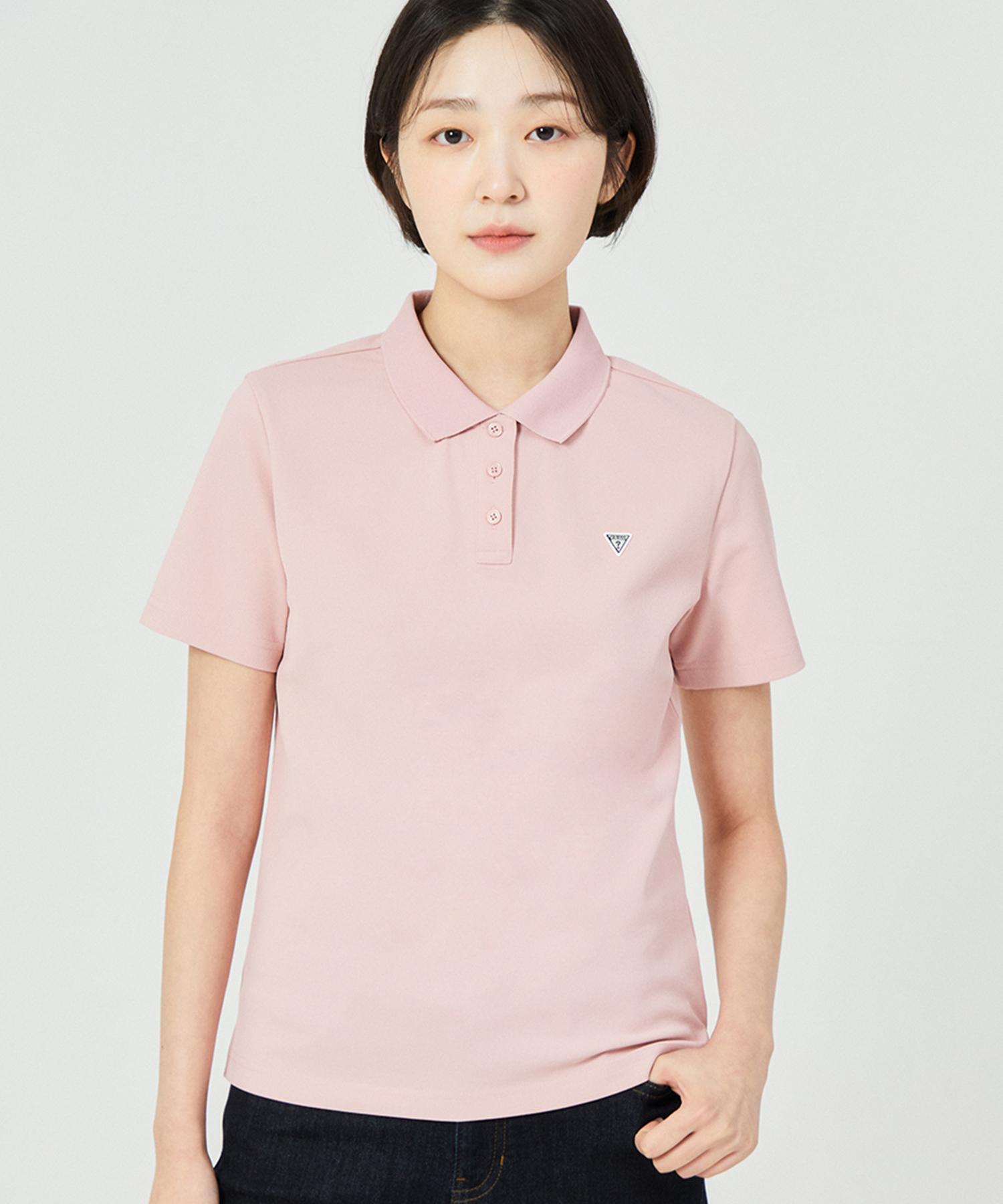 Guess 3-Color Women S Regular Fit Pique Collar Short Sleeve Tee Op2Ke401 Blk/S