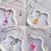 Adorable Flower Pendant Necklace Colorful Plastic Resin Beads Neckchain Fun And Feminine Fashion Accessory
