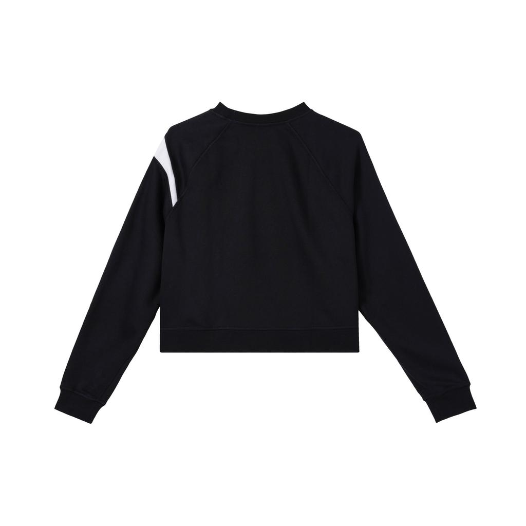 Nike Sportswear Swoosh Fleece Crew Sweatshirt Women Tops Black BV3934-011