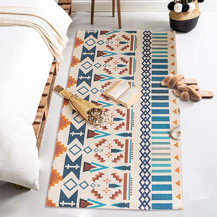 Modern Minimalist and Fresh Cotton and Linen Sofa Mat, Multifunctional Bedroom Bedside Carpet, Living Room Sofa, Coffee Table, and Floor Mat