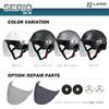 Capacete de motocicleta LEAD Jet SERIO Meio capacete com escudo preto fosco RE40 tamanho único -