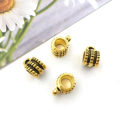 Antique Gold Alloy Metal Charm Pendant CharmClip Clasp Bail Beads Hanging Connectors for DIY Bracelet Necklace Jewelry Making