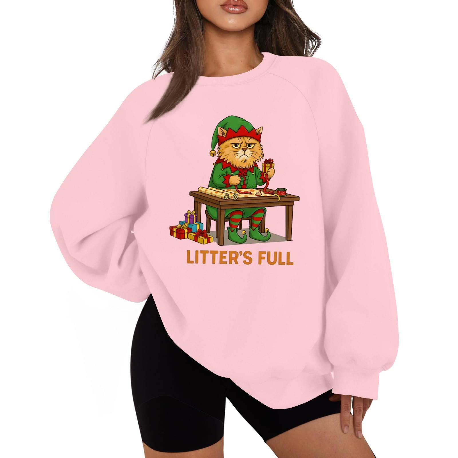 

Женская повседневная модная однотонная толстовка с круглым вырезом и длинным рукавом реглан XXL розовый