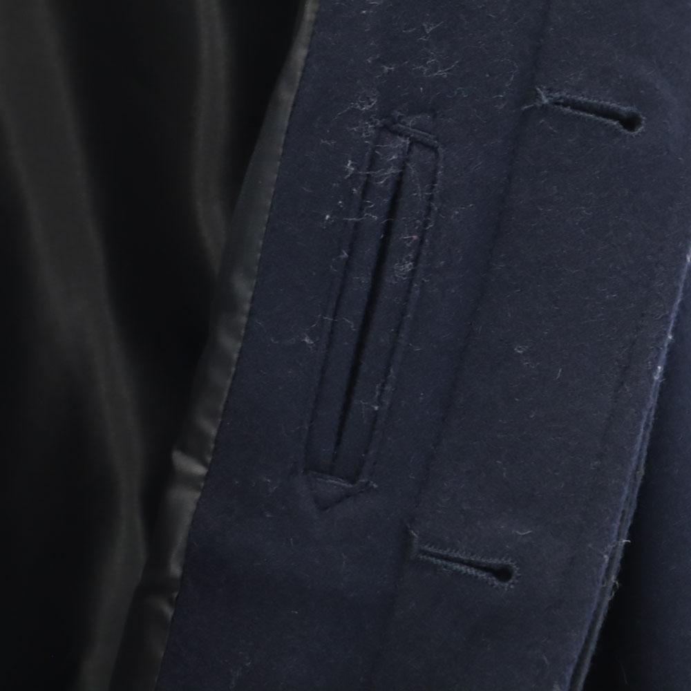 VANQUISH Wool Blend Stainless Collar Coat L Navy Men's Used