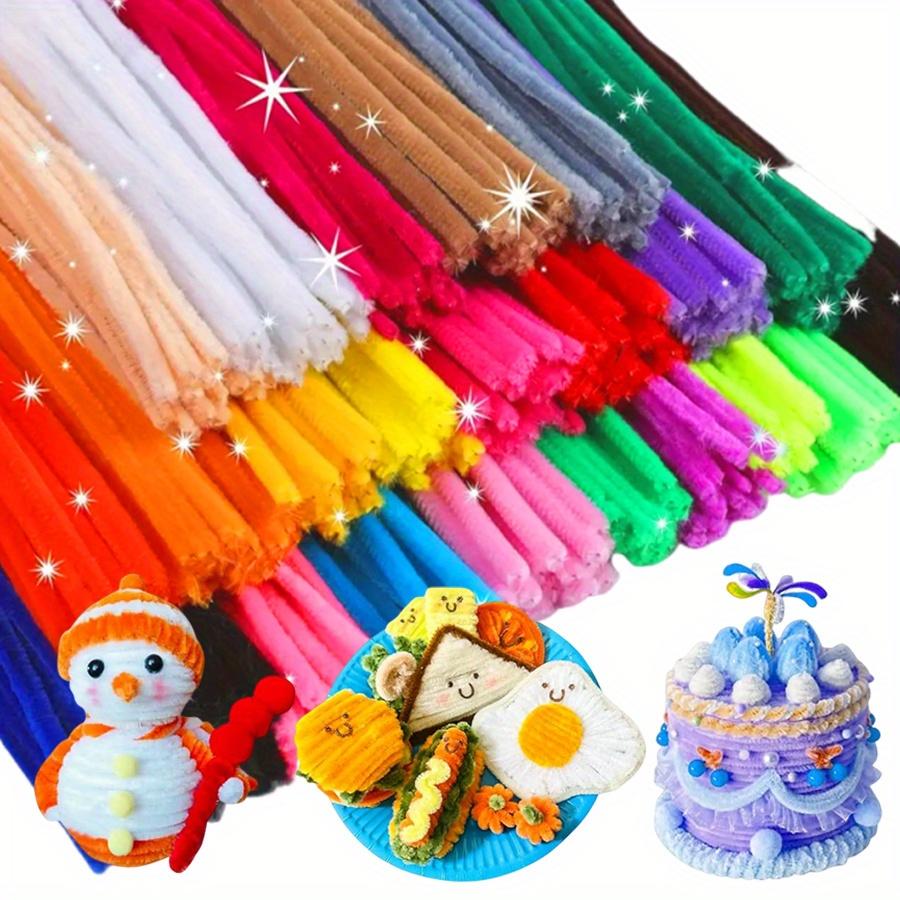 50-450pcs Pipe Cleaners Craft Supplies 11.8" Multi Random Color 30 Colors Craft Pipe Cleaners Bulk for DIY Art and Craft JXB