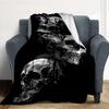 Skull Smoke Flannel Blanket Throw Blanket Soft Warm Sofa Bed Camping Car Home Decor Unique Christmas Gift C9302559