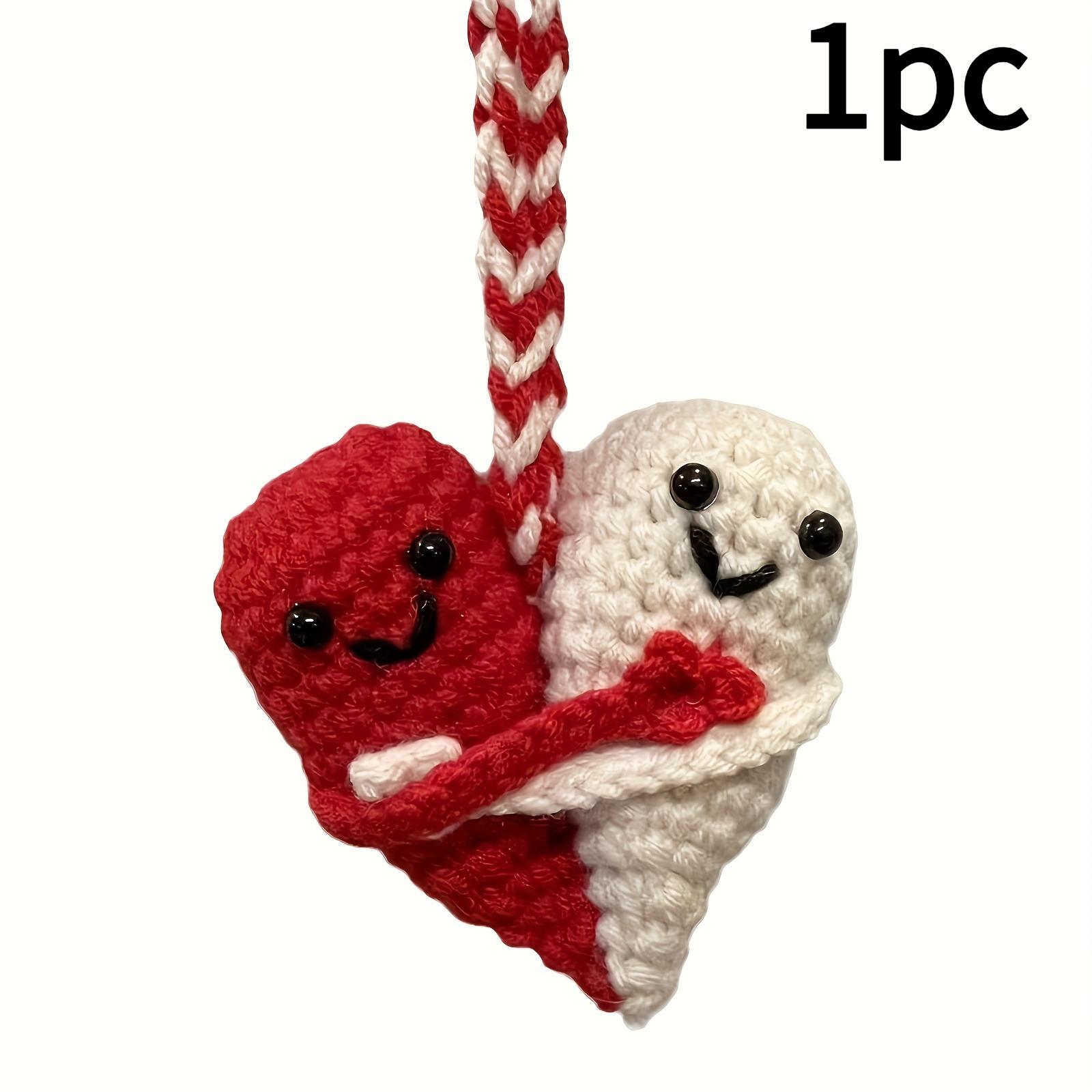 

1pc Front Cherry Doll Mini Fun Wool Gift Knitted Creative Doll Cute Toy Positive Affirmation Card Good Luck Encouragement gift