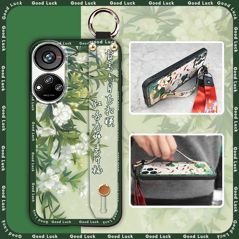 Langlebig Für Mama Handyhülle Für ZTE Blade V40S/Axon40 SE Armband Mode Stoßfest Handgelenkschlaufe Chinesischer Stil Staubdicht