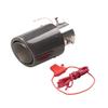 Auto Zubehör 63-65mm Carbonfaser Farbe Auto Auspuff Schalldämpfer Rohrspitze mit LED Licht Schalldämpfer Auspuff Auto Zubehör