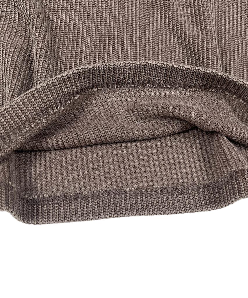 SK8ER ROCK Classic Cross Pigment Oversized Knit ((Brown))