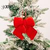 Festliche Samtschleife Weihnachtsdekoration Mehrgrößen-Design Stoff Klassische Farbe Handgemacht 3D-Form Schleifenknoten Dekoration Geschenkverpackung