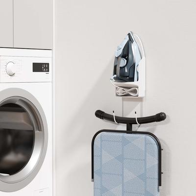 Ironing Board Hanger Wall Mount Electric Iron Holder Ironing Board Rack Household Bathroom Shelf Ironing Board Holder