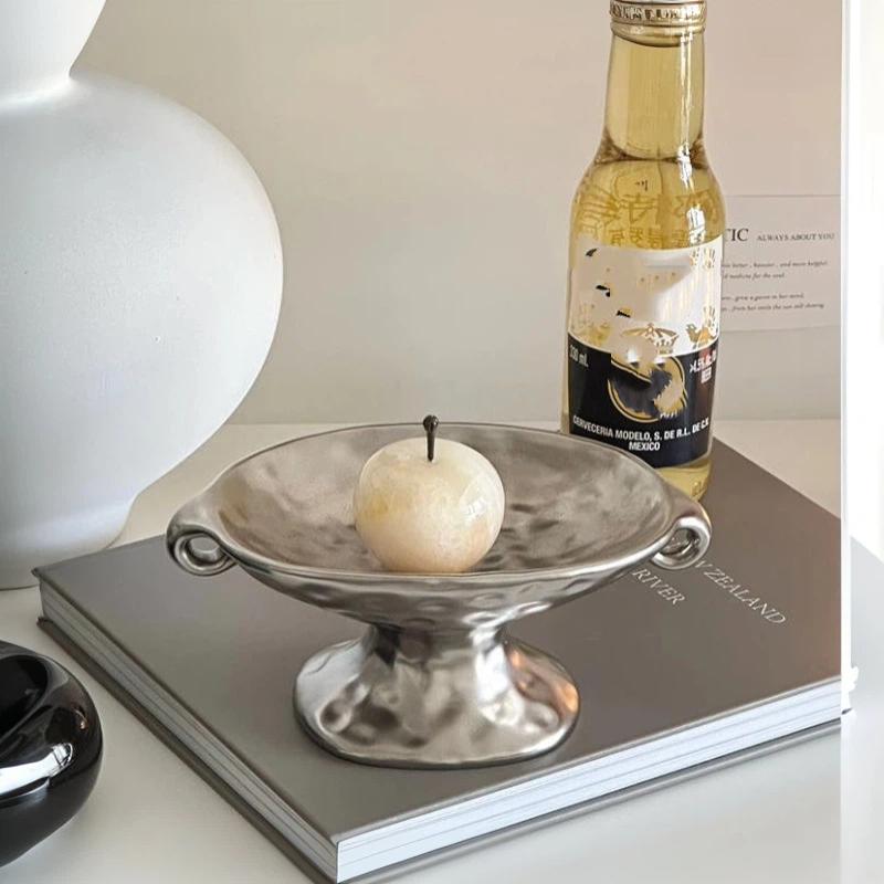 Ceramic Double-Ear Soap Dish, Vintage Double-Ear Soap Dish With High Stand, Suitable For Home Decoration, Bathroom Soap Storage