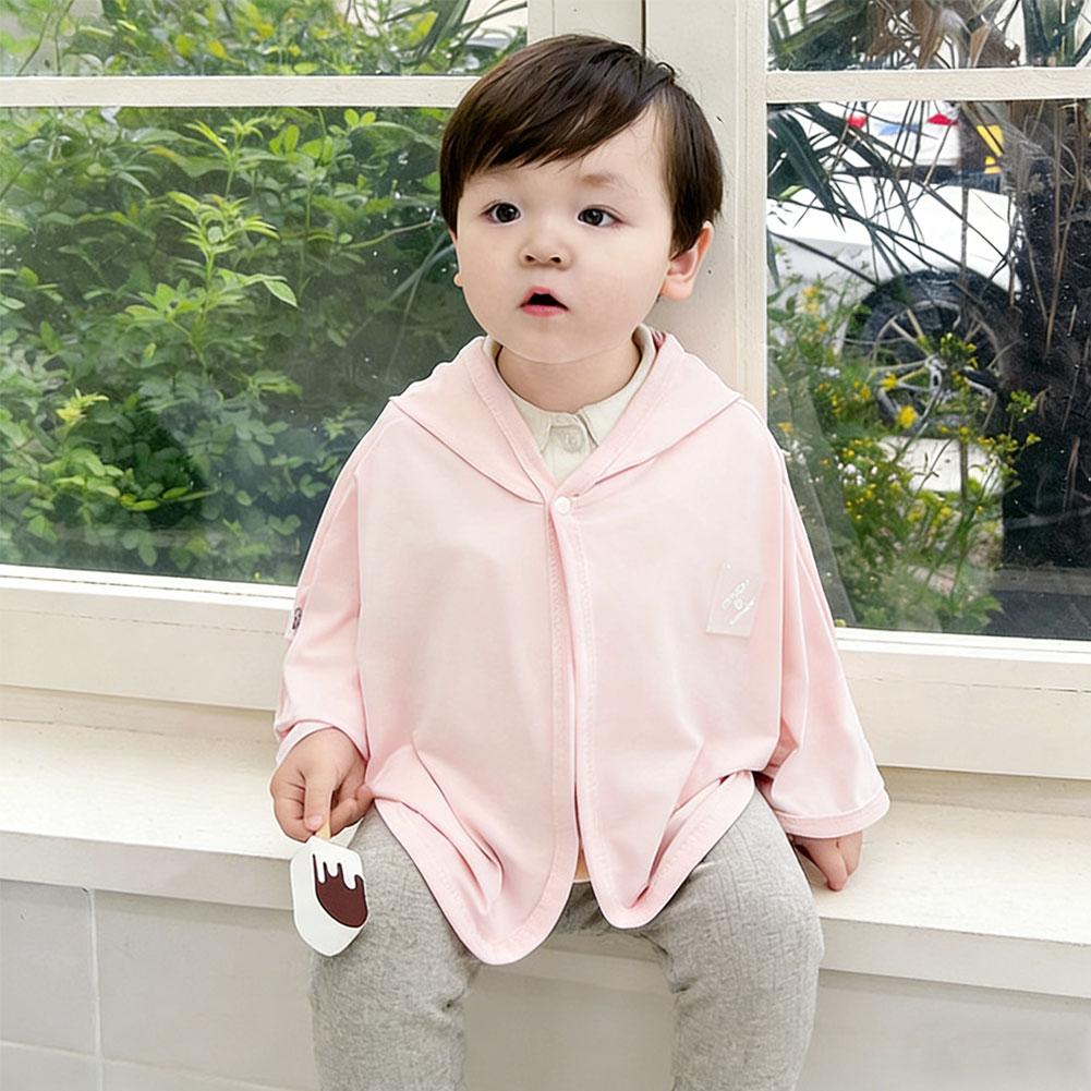 Summer UV Protection Ice Silk Hooded Cape Sun Protection Jacket Clothes for Boys Girls Versatile Lightweight Outdoor Sun Shield One Size