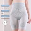 Trouser Legs Ice Silk Girdle Panties High Waist Lace Floral Briefs Butt Lifter Underpants  Lady