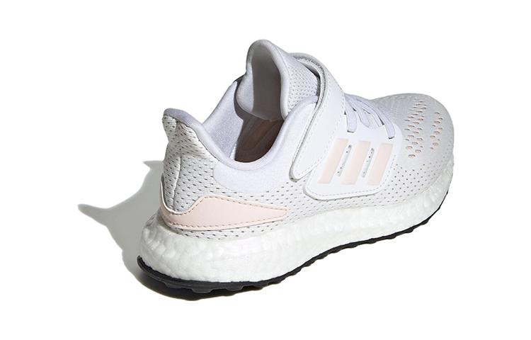 Adidas Pureboost 22 Abrasion Resistant Breathable Low top Kids' Running Shoes White Pink Children Aged 3 7 Years Old IF0222