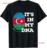 Its In My Dna Aserbaidschan Flagge T-Shirt Vintage Vielseitig Lässig Atmungsaktiv Herren Weiches Streetwear Oberteil Für Den Alltag