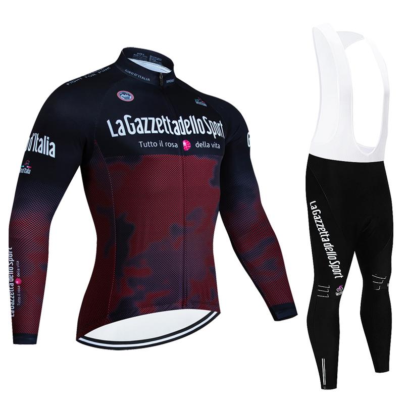 Men's Professional Long Sleeve Cycling Jersey & Padded Shorts Set, Quick Dry, Reflective, Breathable Bike Wear Clothing for Men