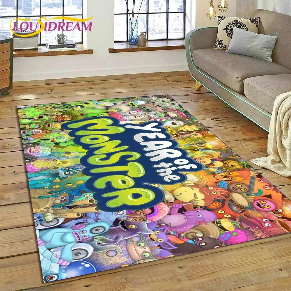 3D-Spiel „My Singing Monsters“ Cartoon-Teppich für Schlafzimmer, Wohnzimmer, Zuhause, Sofa-Dekoration, Kinderspiel, große Dekor-Bodenmatte
