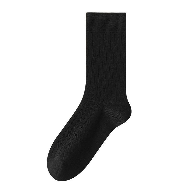 5 Pairs of Female Autumn and Winter Pure Color Warm Boneless Sweat Absorption Breathable Plus Long Pile Socks