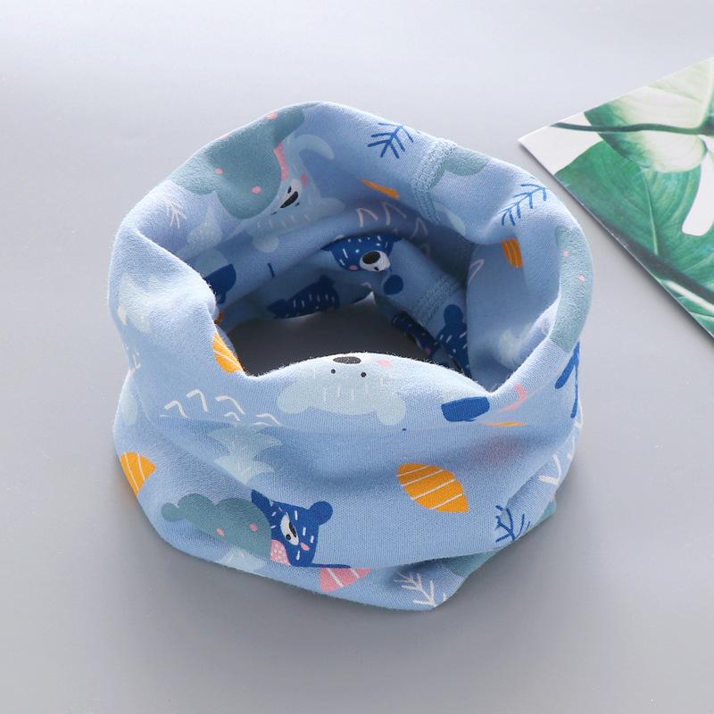 Kids Winter Warm Cartoon Scarf Soft Cotton Neck Collar For Baby Boys Girls Cute Neckerchief