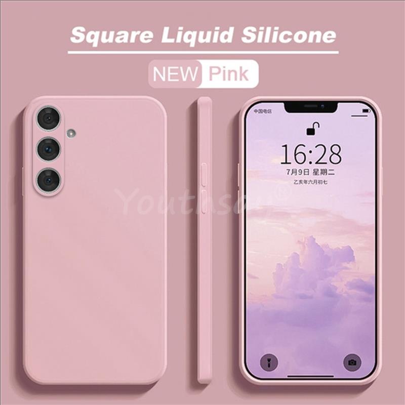 For Samsung Galaxy S23 FE Case Liquid Silicone Samsung S23 FE Cover Plain Rubber TPU Protector Phone Case S23 FE S22 S21 Cover