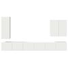 TV Wall Shelf Set Wall Mounted 6 pcs White