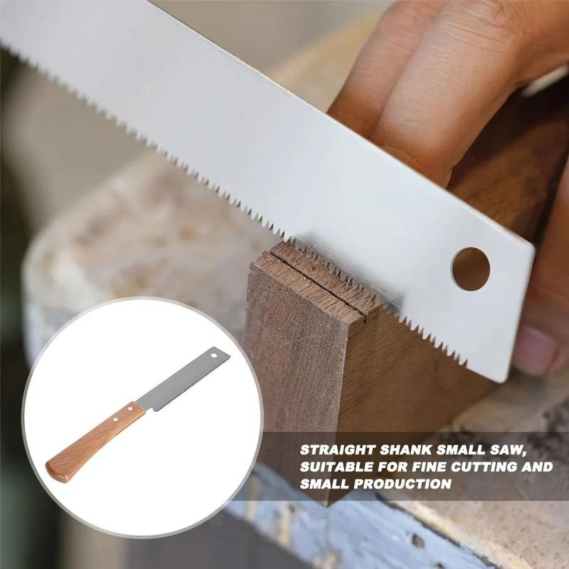 1PC Small Hand Saw Flush Cut Saw Woodworking Hand Saw Wooden Straight Handle Single Edge Pull Saw Trim Tool for Household