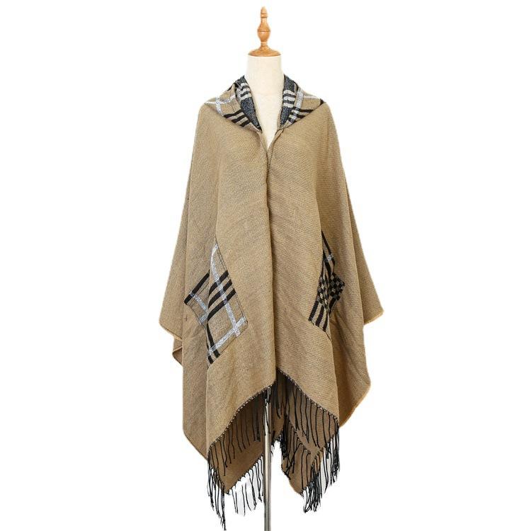 Ethnic Style Shawl Cape Women'S Warmth Tibet Grassland Qinghai Lijiang Xinjiang Travel Photo Scarf